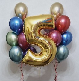 Комплект шаров Хром на 5 лет